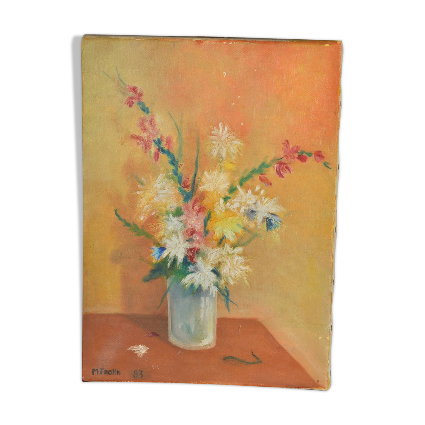 Oil on canvas bouquet of flowers