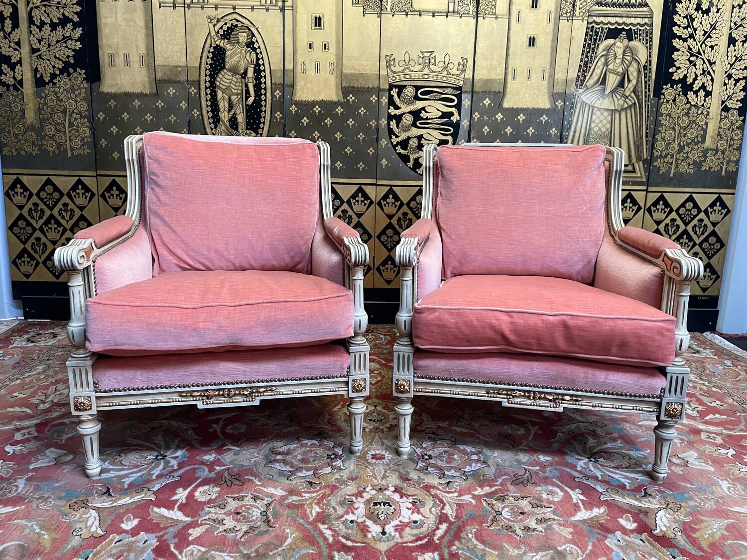 Pair of armchairs - Louis XVI style