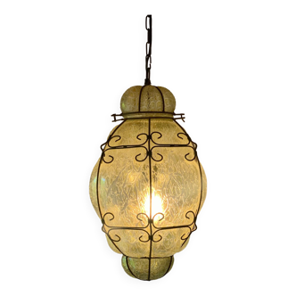 Large Venetian cage lantern in murano glass