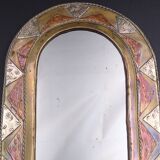 Oriental mirror in worked copper 24x15cm