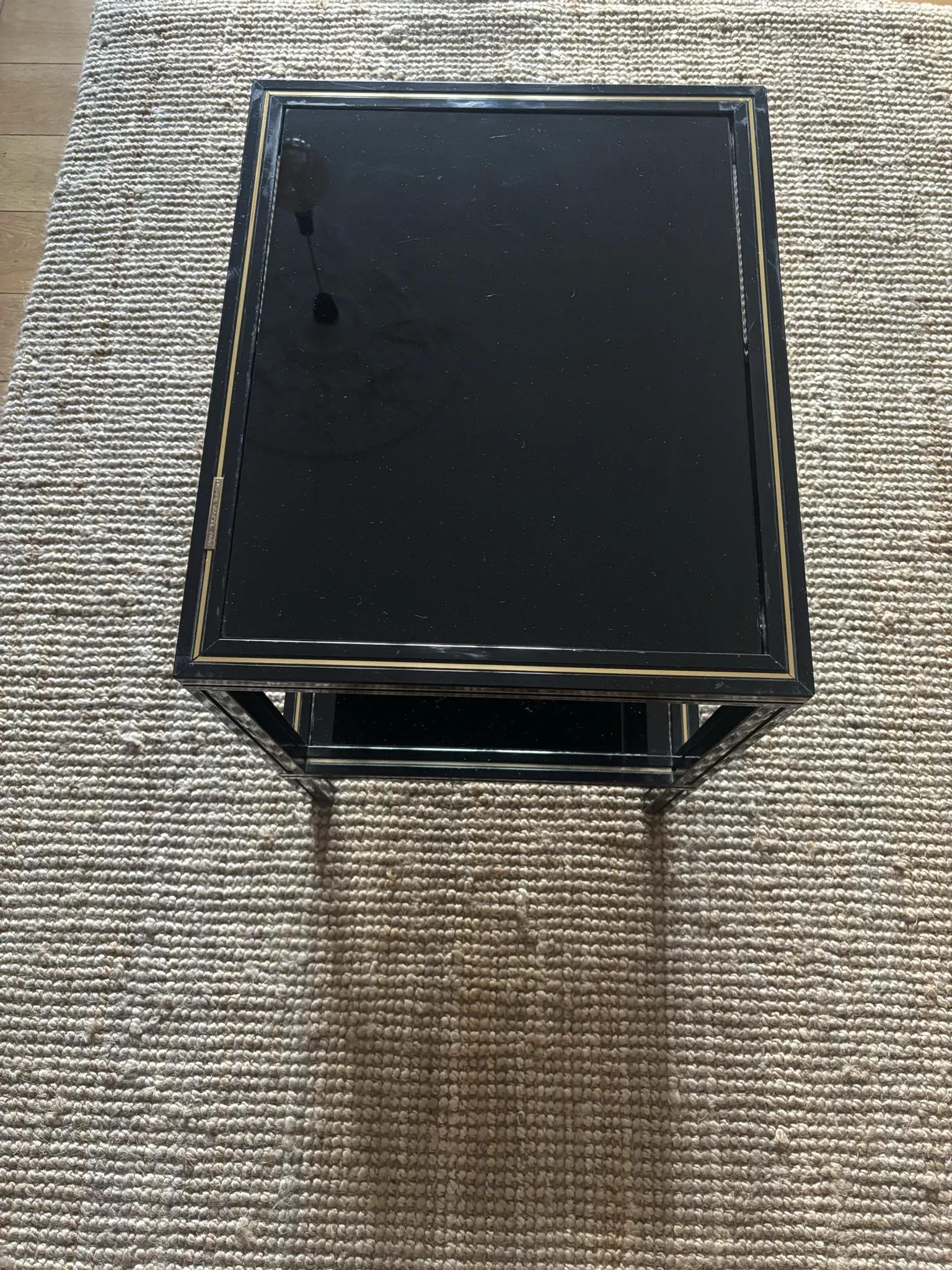Side table Pierre Vandel Paris 1970s-80s • Hollywood Regency style