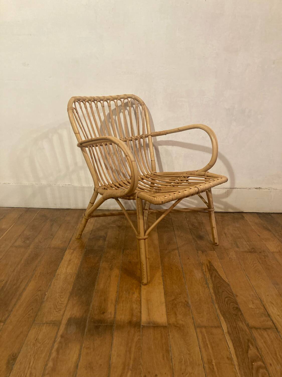 Vintage rattan armchair