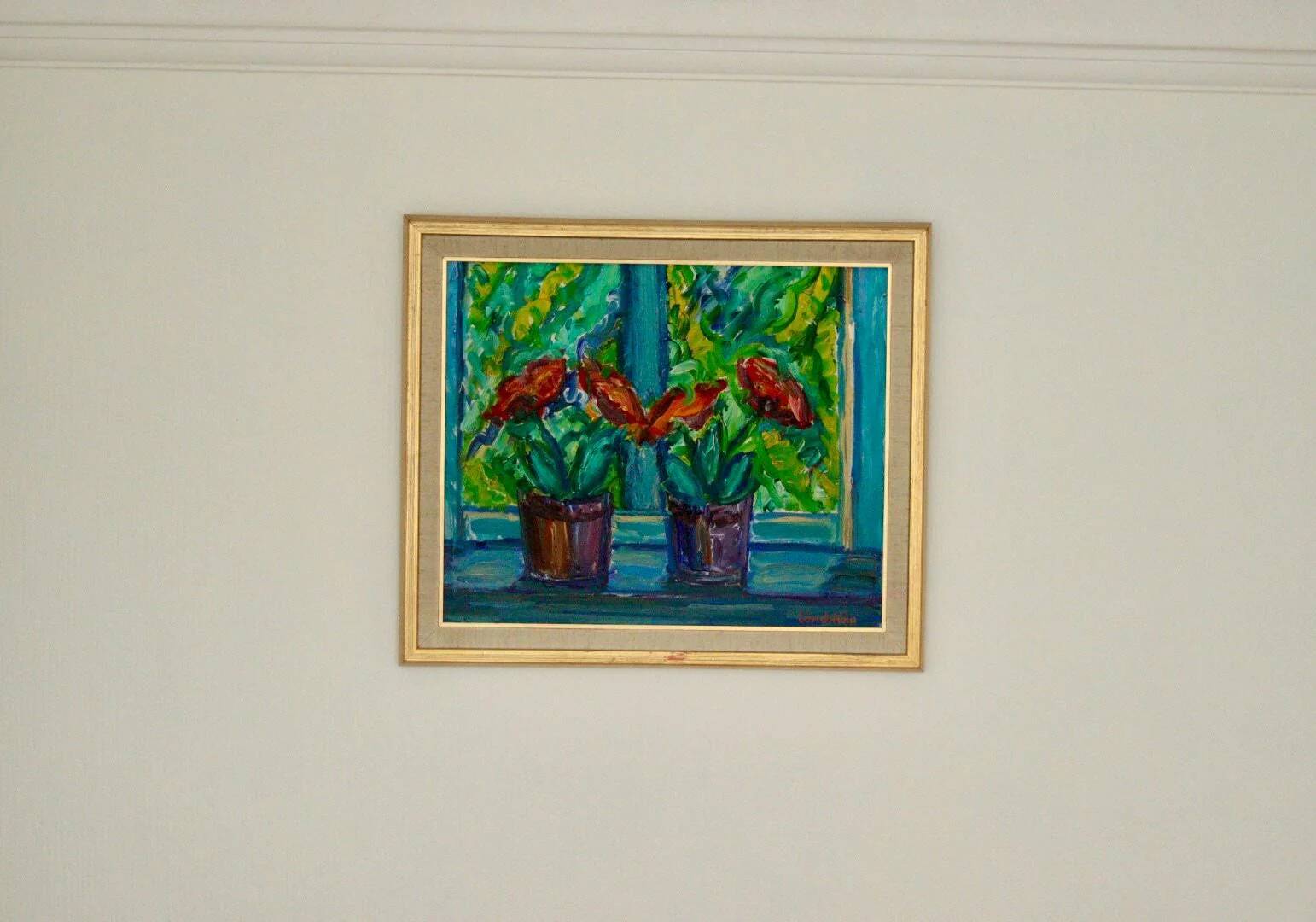 Oil on canvas "Fönster", Knut Lindström 1973