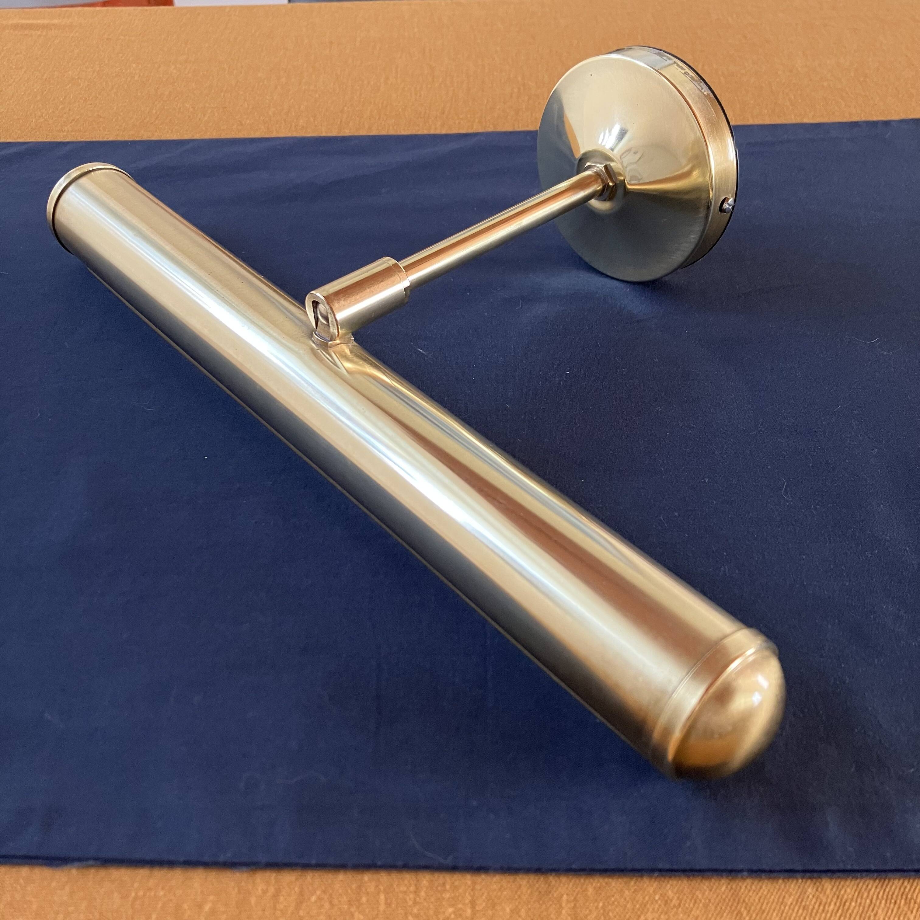 Brass picture wall light