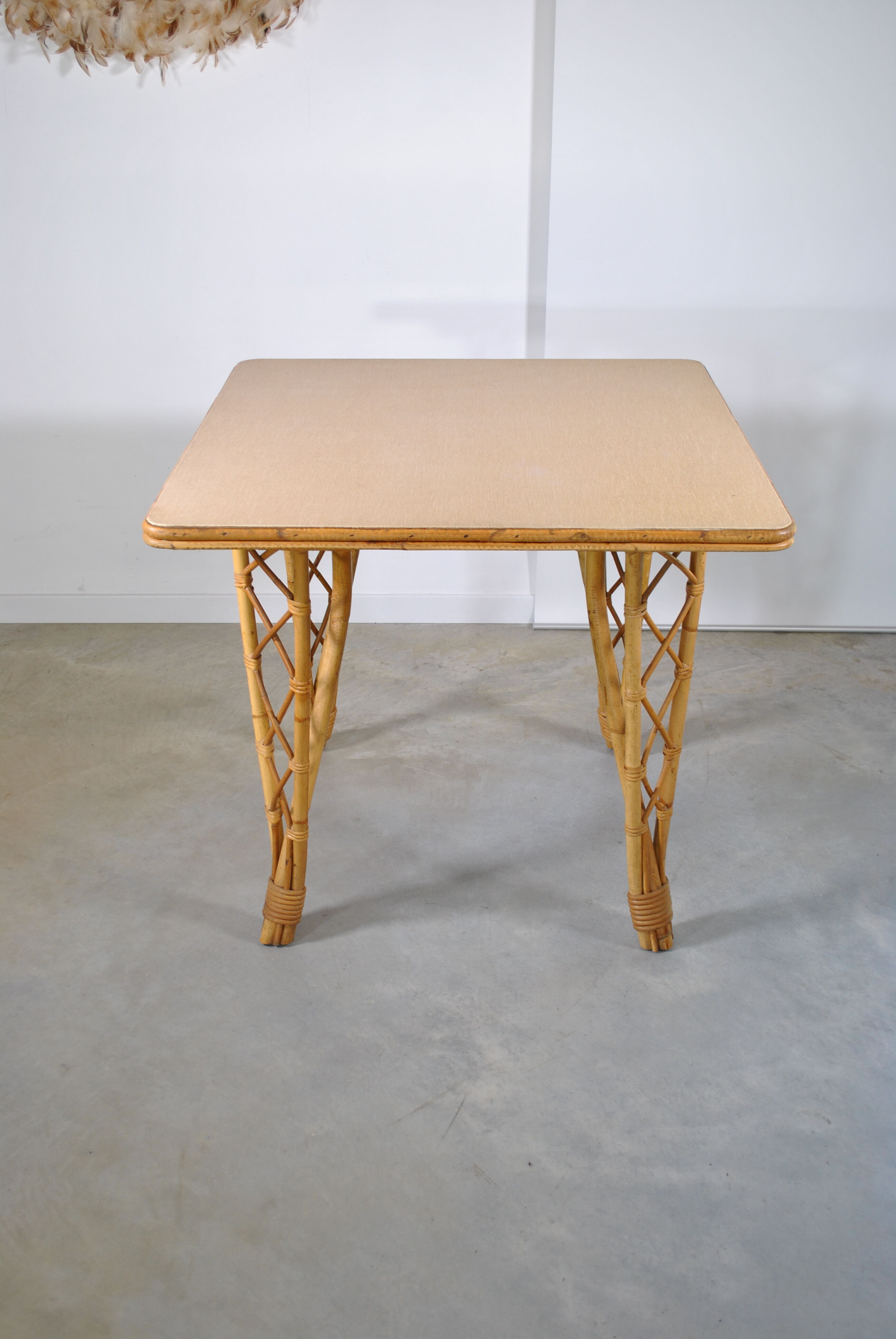 Rattan dining table year 60