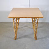 Rattan dining table year 60