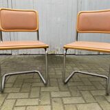 Pair of chairs by Marcel Breuer Cesca B32 skaï 1960