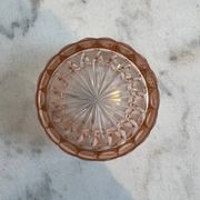 Small pink glass bowl