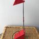 Red IKEA designer lamp from the 80s