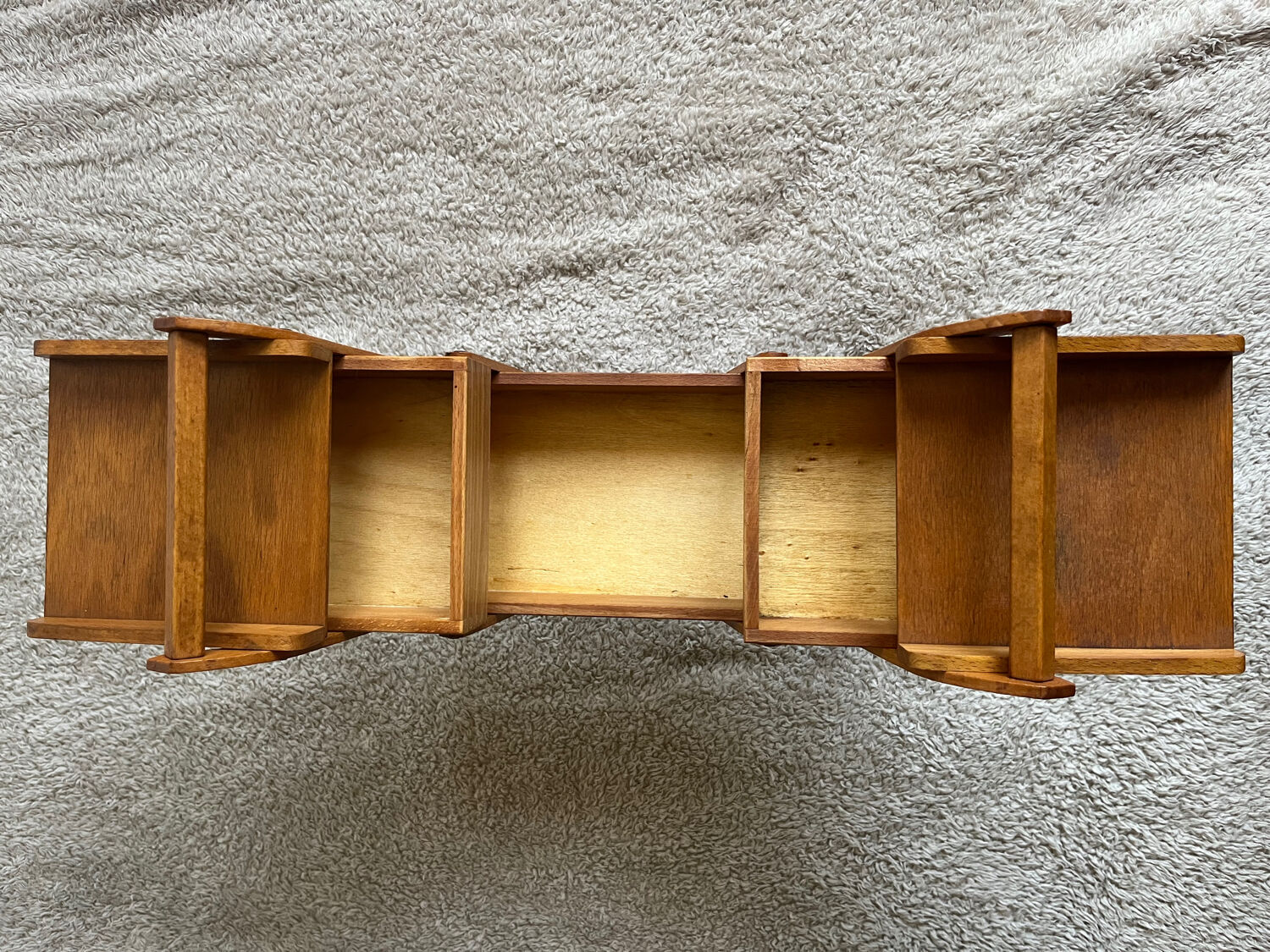 Compass worker wood and metal worker vintage sewing box