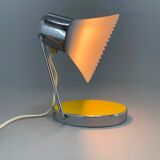 Milk glass & chrome adjustable table lamp 1960