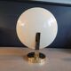 Gold and cream white saucer wall sconce