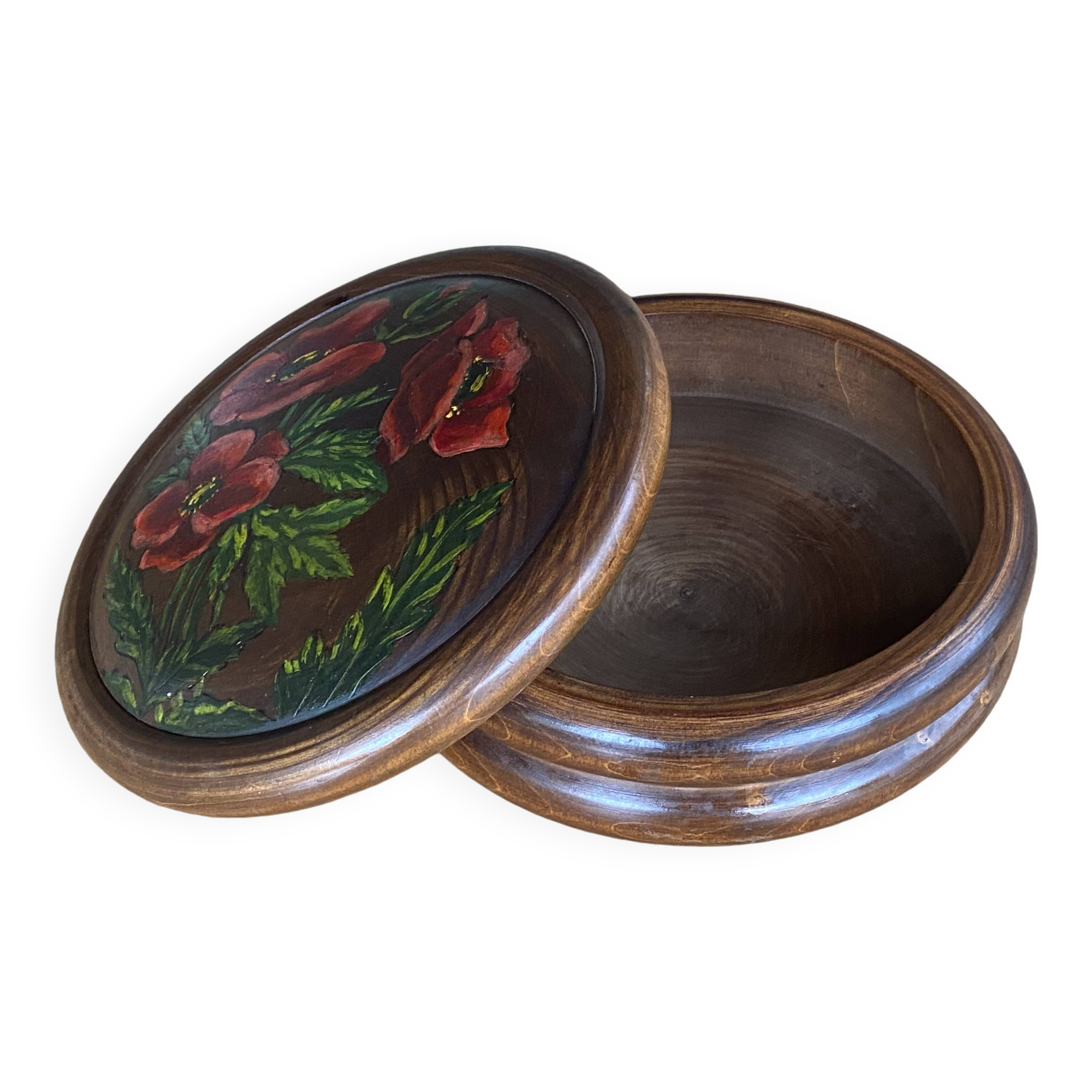 Boite en bois tourné main