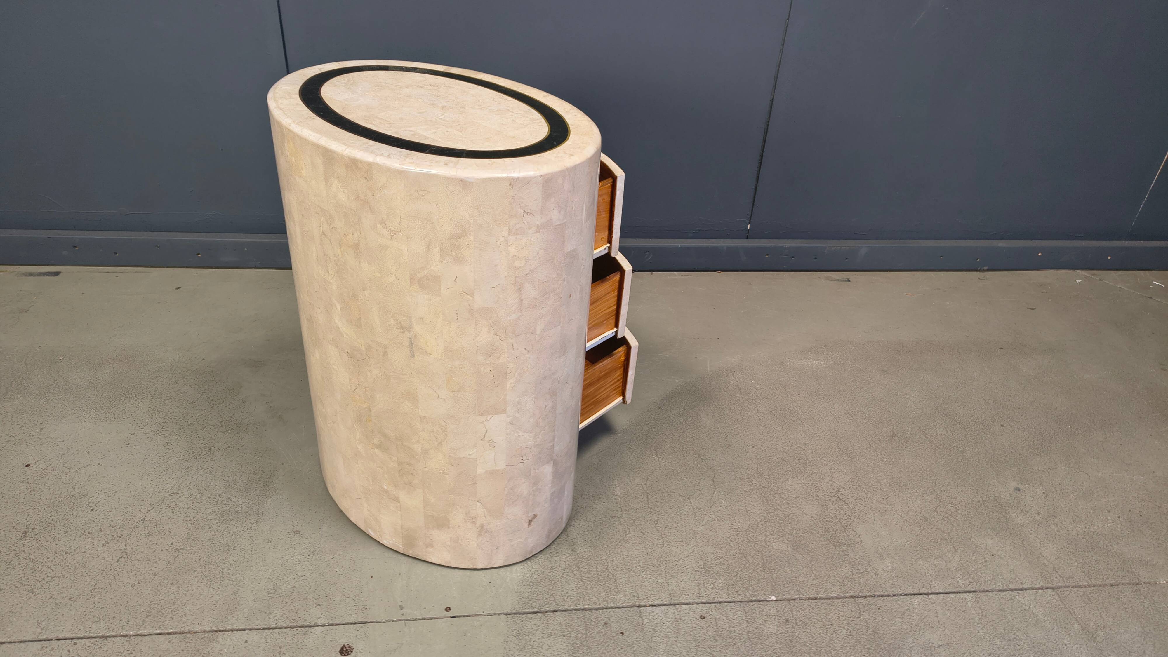 Tessellated stone chest of drawers by Maitland Smith, 1980s