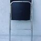 Chaise pliante chrome et skaï, vintage 70