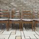 Set of 4 vintage Welzel chairs in 1970s Scandinavian style.