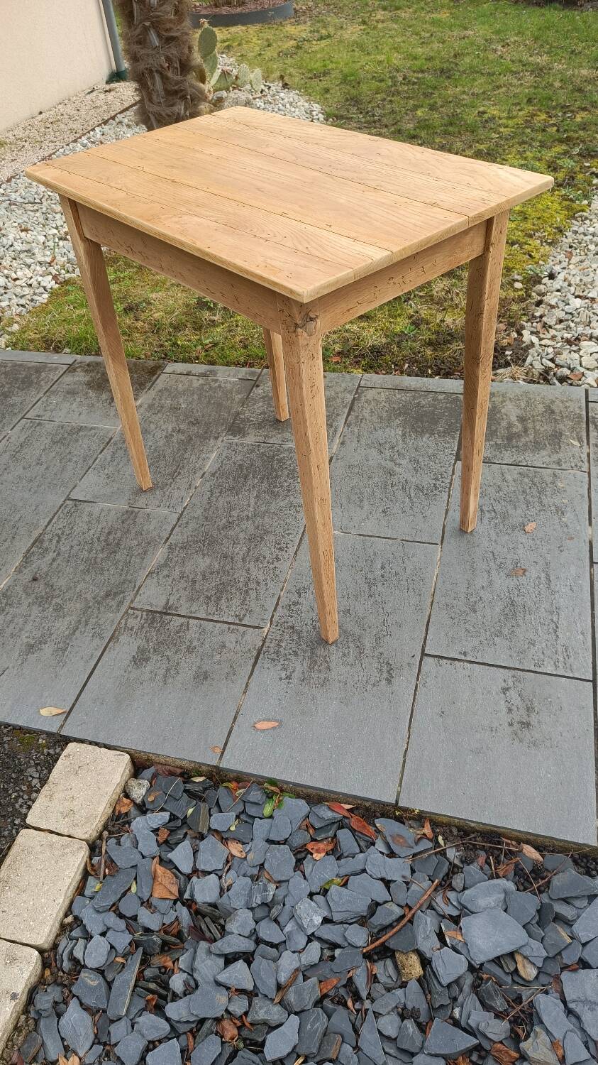 Old table made of raw wood