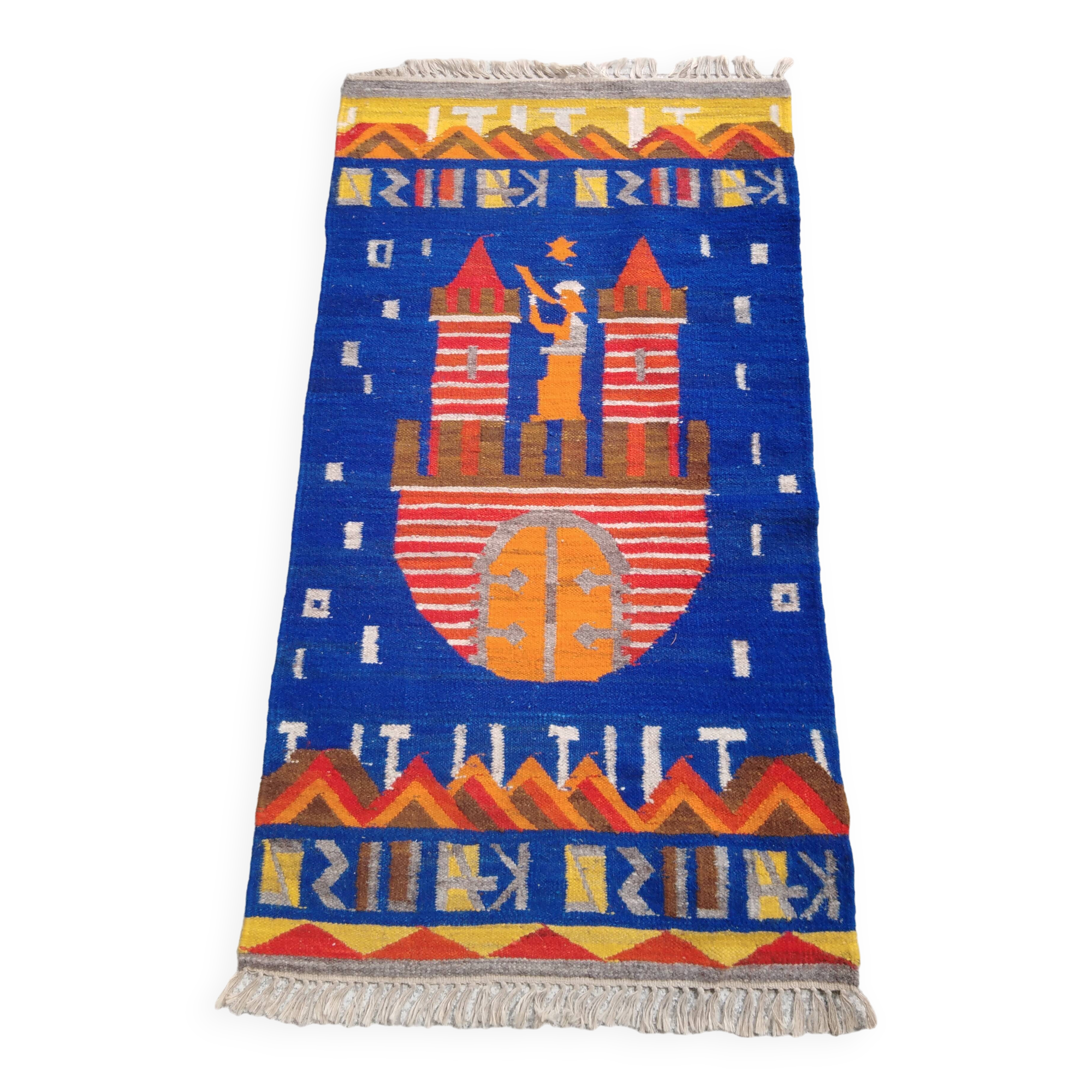 Decorative midcentury rug