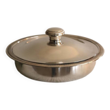 Légumier avec couvercle en métal argenté