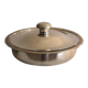 Silver-plated casserole with lid