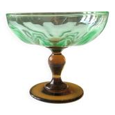 Footed glass bowl