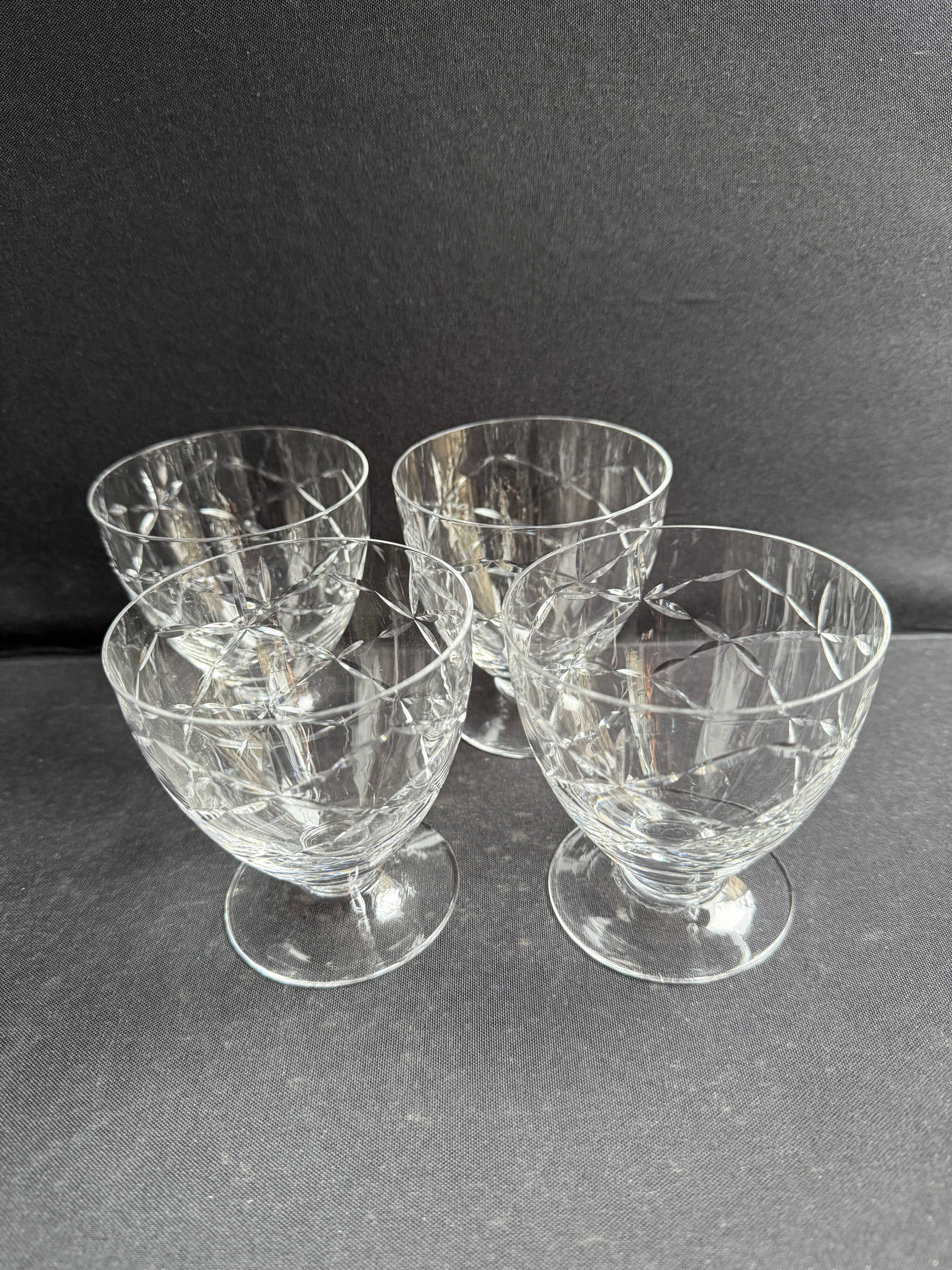 4 Water glasses – Daum Nancy France