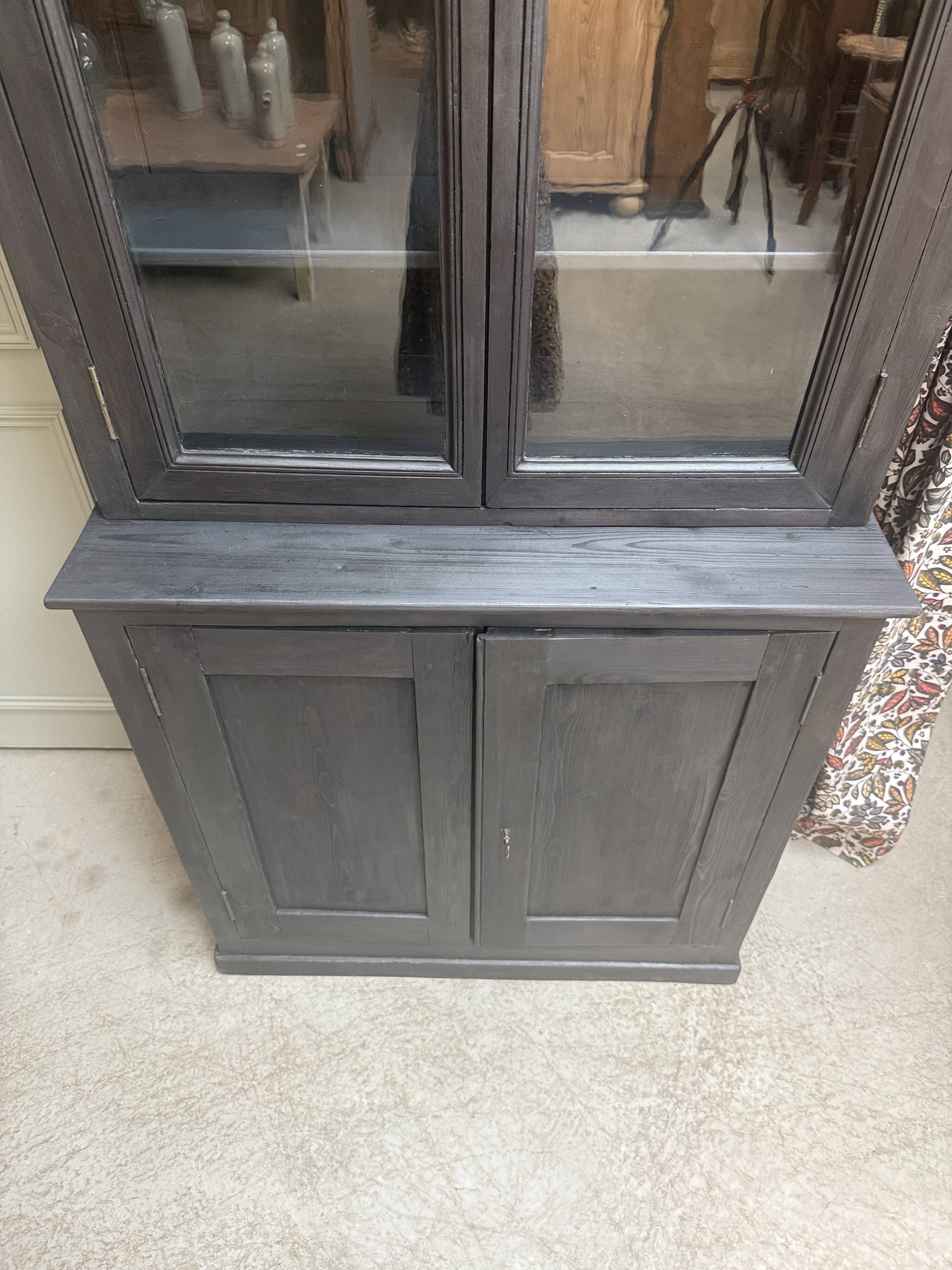 Two-body antique black sideboard (renovated)