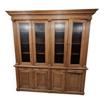 20th century oak glass bookcase