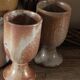 Lot 2 mazagrans grès vintage marbré