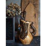 Faux-bois ceramic pitcher signed "Cérart" MONACO vintage