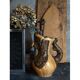 Faux-bois ceramic pitcher signed "Cérart" MONACO vintage