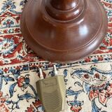 Pair of twisted wooden base lamps