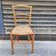 Chaise ancienne en bois et canage