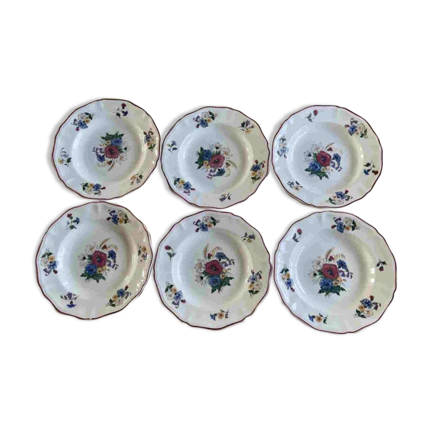 6 deep plates Sarreguemines