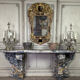 Miroir de style baroque en bois sculpté et doré, Empire Austro-hongrois, début XIXème siècle