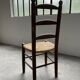 Rustic oak straw chair
