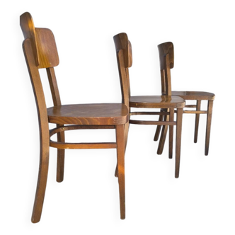 Set de 3 chaises bistrot Thonet