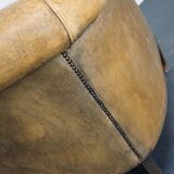Vintage club chair in cognac-coloured leather Netherlands