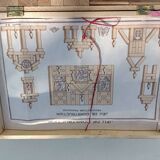 Jeu de construction architecture en bois 1930-1940
