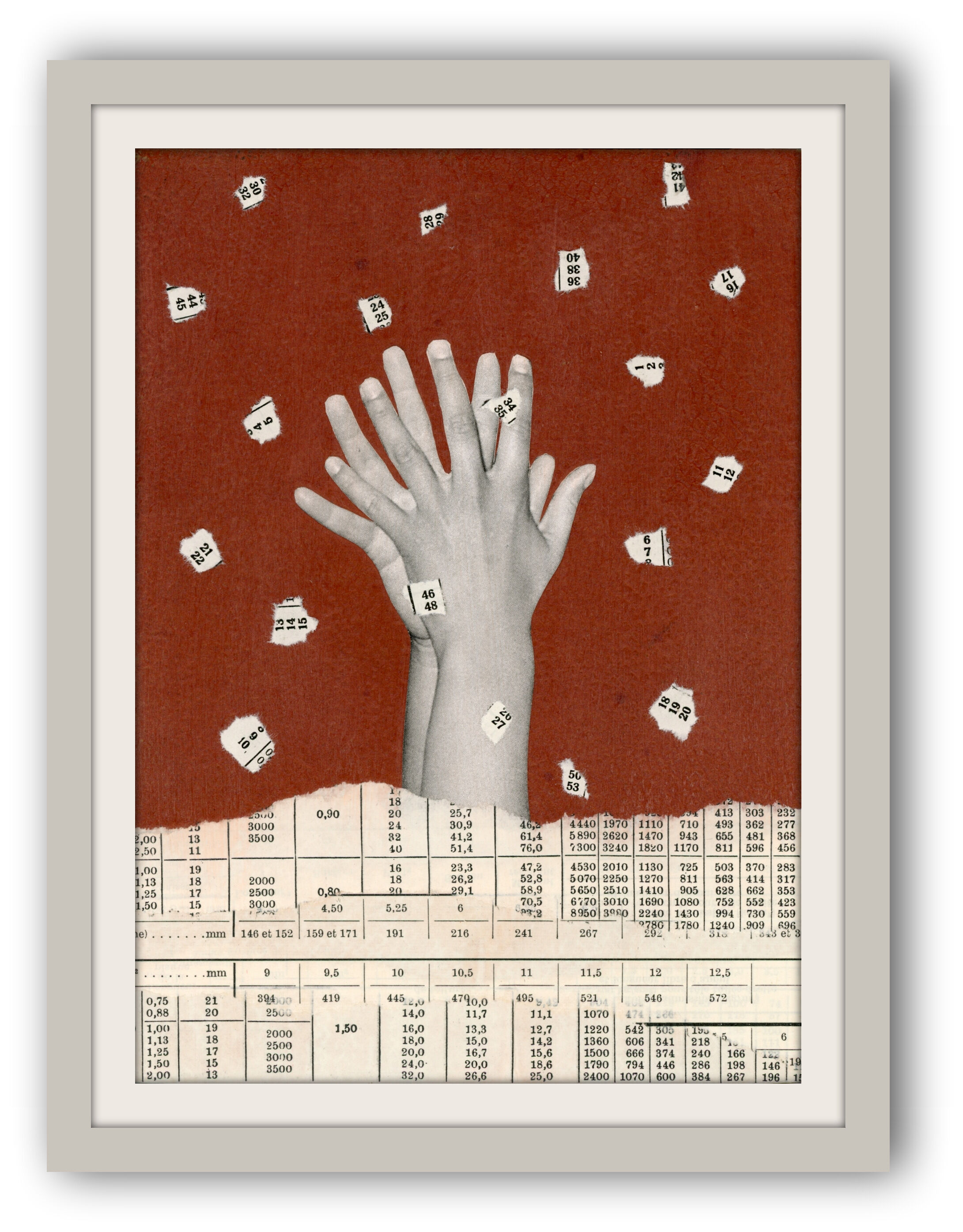 Gluing numbers and hands