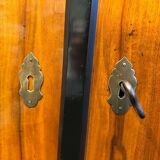 Biedermeier Armoire, Walnut Veneer, Full Columns, Austria/Vienna around 1825