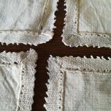Tablecloth and linen towels has butterfly pattern
