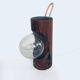 Brutalist wooden table or wall lamp attributed to Temde Leuchten, Switzerland, 1960s.