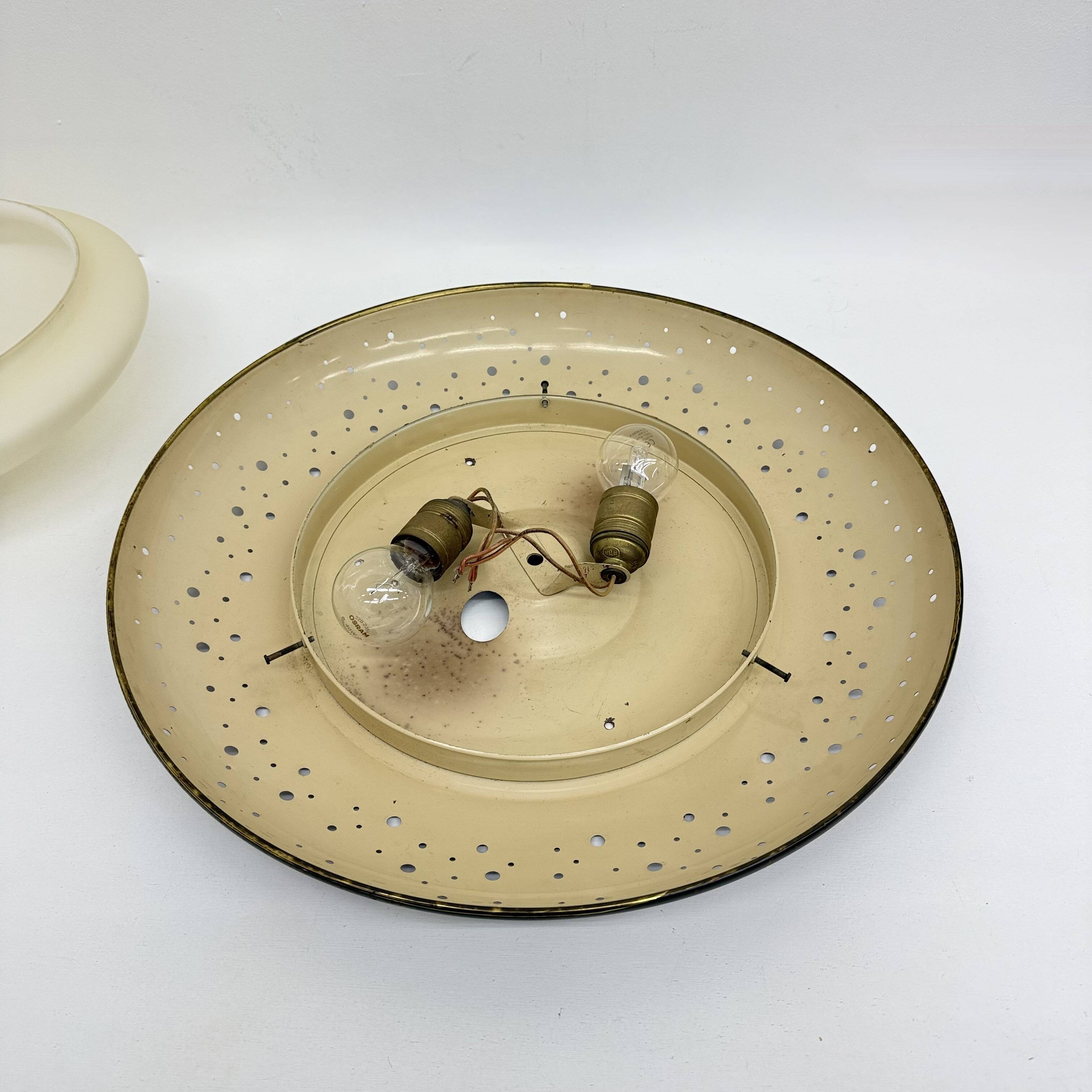 Ernest Igl for Hillebrand large fifties ceiling lamp / wall lamp , 1950’s