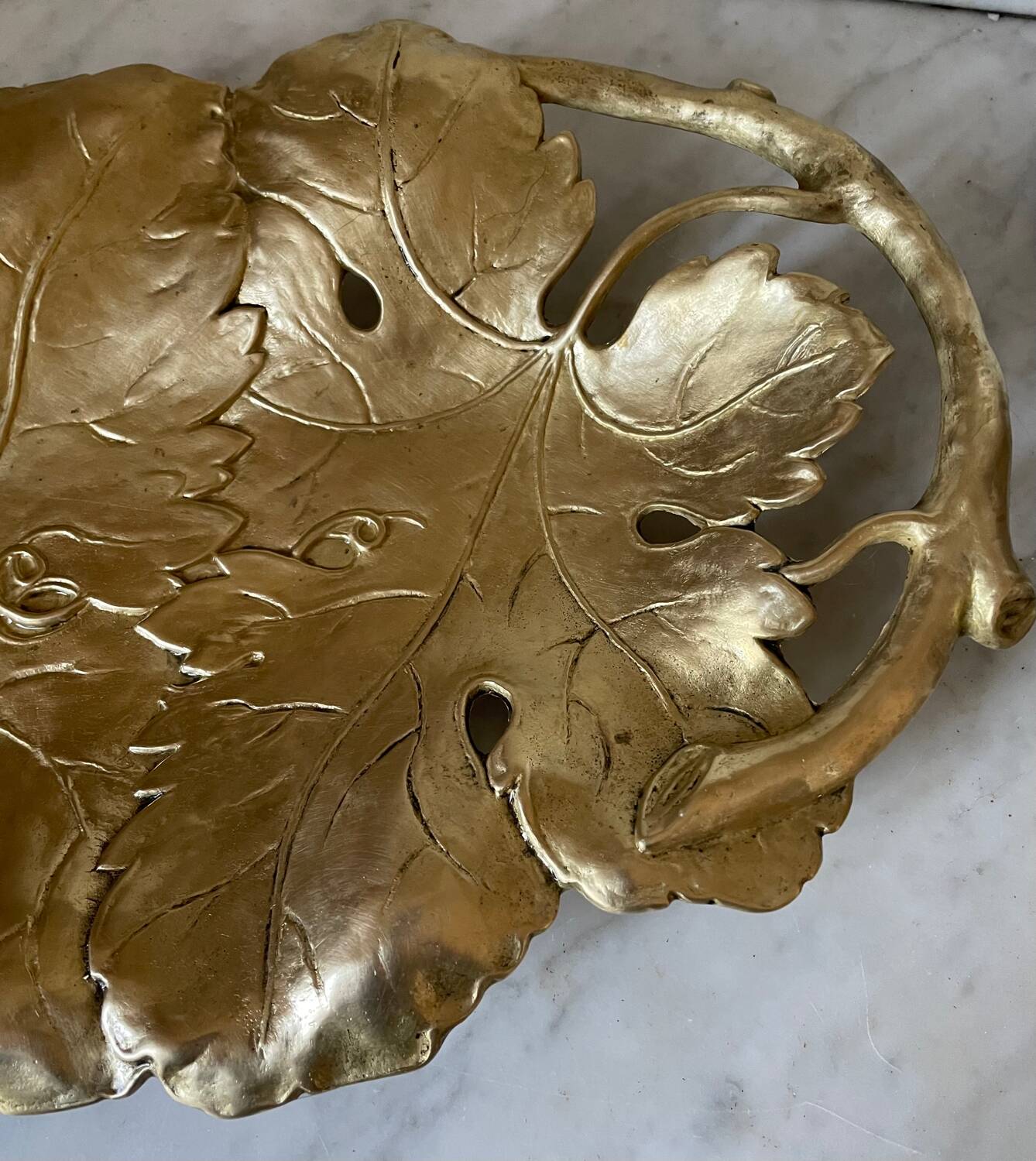 Solid brass fruit bowl