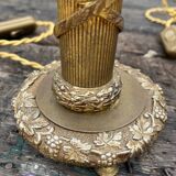 Pair of bronze cherub lamp feet