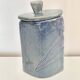 Covered pot in glazed stoneware signed