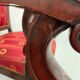 Paire de fauteuils époque empire en acajou et soie