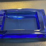 Ashtray in blue glass paste