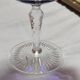 6 cut crystal cobalt blue champagne glasses